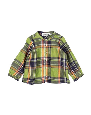 BONPOINT Camicia fantasia Verde militare 100% Lino