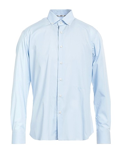 AQUASCUTUM ACTIVE Solid colour shirt Sky blue 100% Cotton