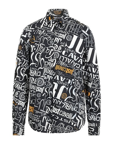 JUST CAVALLI Patterned shirt Black 100% Cotton