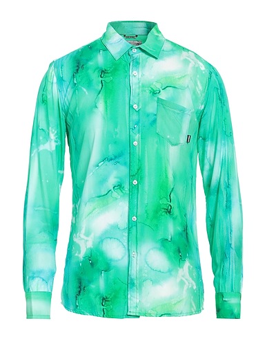 DANIELE ALESSANDRINI HOMME Shirts Green 100% Viscose