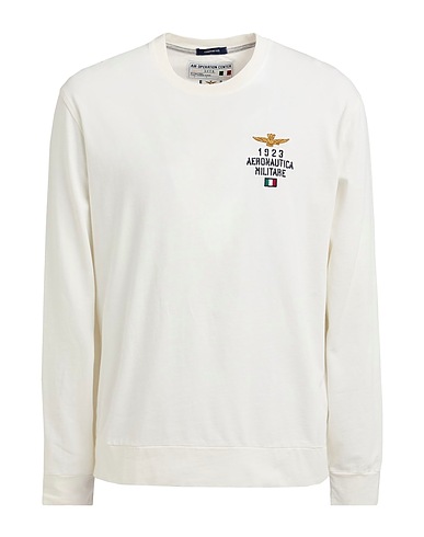 AERONAUTICA MILITARE Ｔシャツ アイボリー コットン 100%