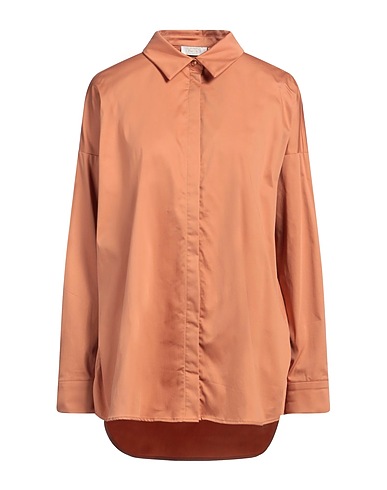 NOTES DU NORD Solid colour shirts & blouses Camel 65% Cotton, 32% Nylon, 3% Elastane