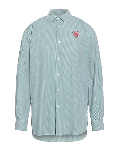 FAMILY FIRST  Milano Striped shirt Dark green 100% Cotton