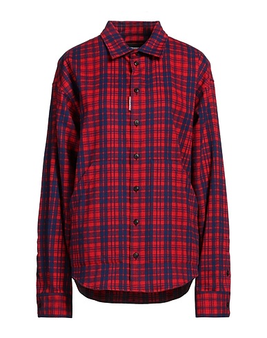 DSQUARED2 Kariertes Hemd Rot 100% Baumwolle