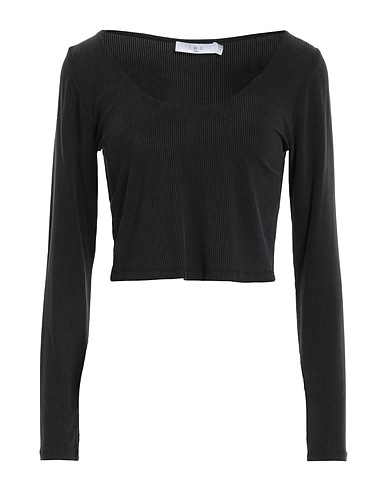 IRO Crop top Black 96% Cupro, 4% Elastane