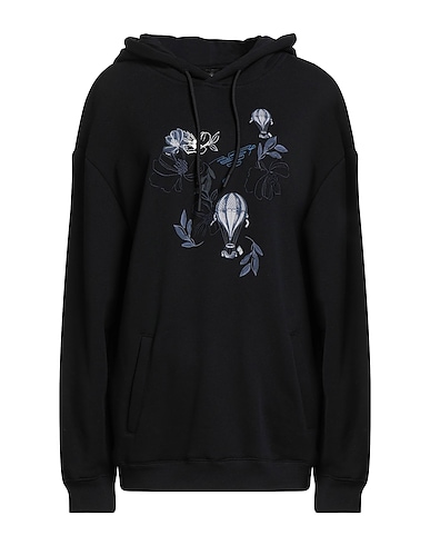 EMPORIO ARMANI Hooded track jacket  RESORT Black 100% Cotton