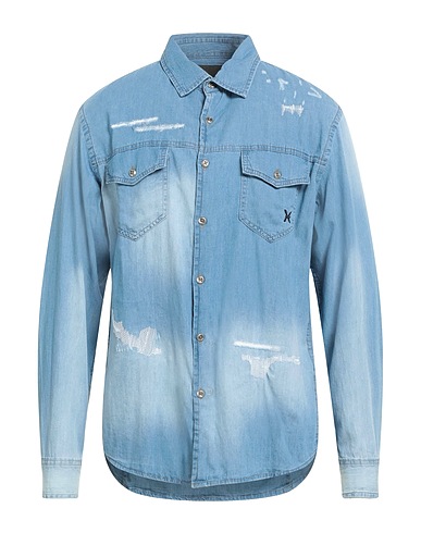 RICHMOND X Camicia di jeans Blu 60% Cotone, 40% Viscosa