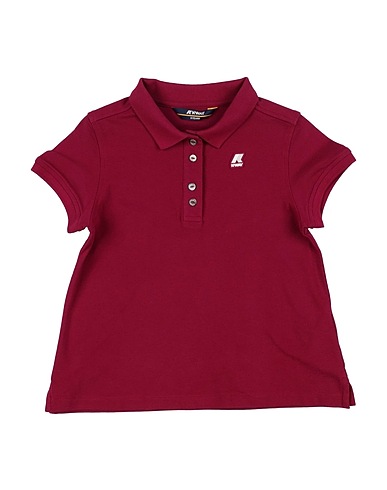 K-WAY Polo shirt Plum 95% Cotton, 5% Elastane