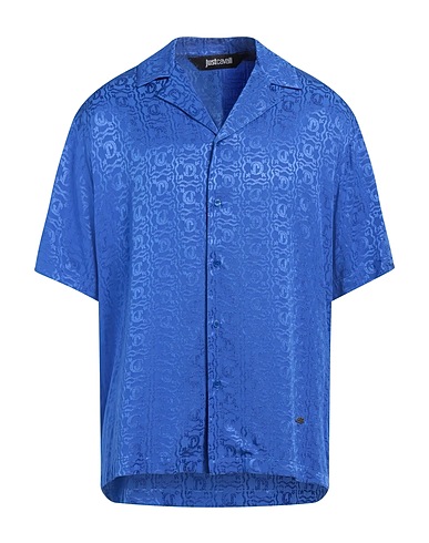 JUST CAVALLI Patterned shirt Blue 100% Viscose