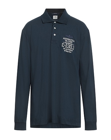 AERONAUTICA MILITARE Polo shirt Midnight blue 100% Cotton