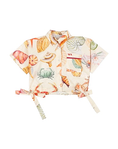 SHIRTAPORTER Patterned shirts & blouses Ivory 100% Cotton