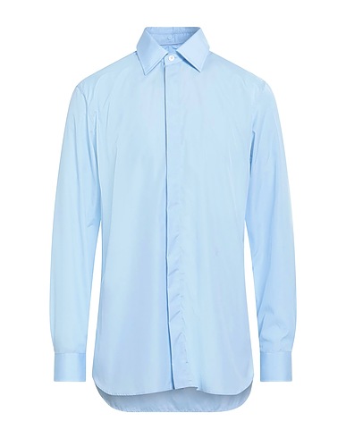 DUNHILL Solid colour shirt Sky blue 100% Cotton