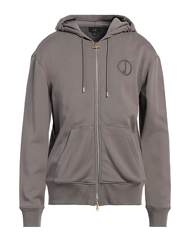 DUNHILL Hooded track jacket  Grey 100% Cotton