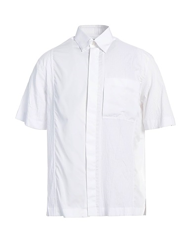 DUNHILL Solid colour shirt White 99% Cotton, 1% Elastane