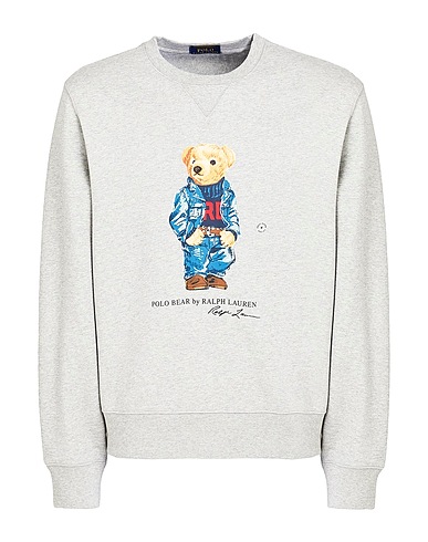 POLO RALPH LAUREN Sweatshirt CABLE-KNIT COTTON CREWNECK SWEATER
 Grey 80% Cotton, 20% Recycled polyester