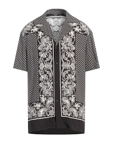 BALMAIN Patterned shirt Black 100% Viscose