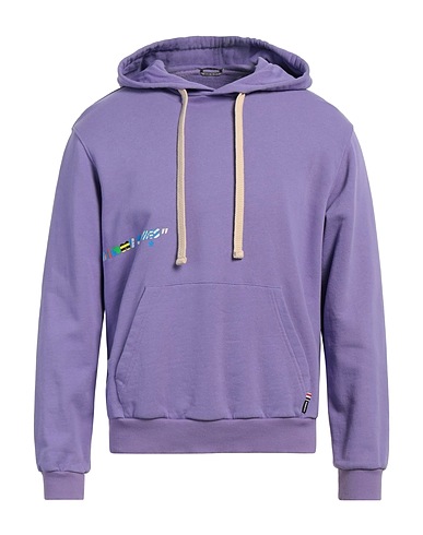 DANIELE ALESSANDRINI HOMME Hooded sweatshirt Purple 100% Cotton