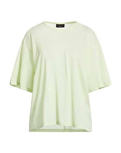 ROBERTO COLLINA Basic T-Shirt Light green 70% Cotton, 30% Polyamide