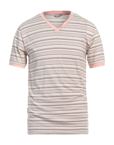 GREY DANIELE ALESSANDRINI T-shirt Cream 50% Viscose, 50% Cotton, Polyester, Elastane