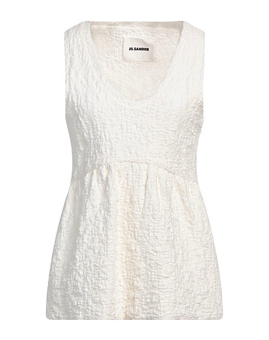 JIL SANDER Top White 80% Cotton, 18% Polyamide, 2% Elastane