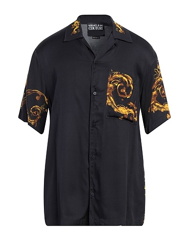 VERSACE JEANS COUTURE Patterned shirt Black 100% Viscose