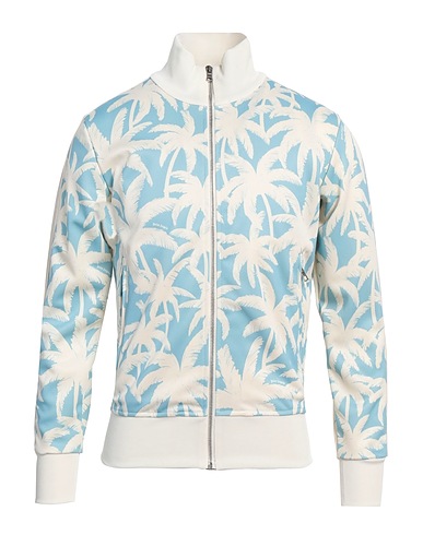 PALM ANGELS Sweatshirt Sky blue 100% Polyester, Elastane