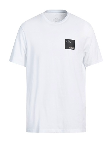 ARMANI EXCHANGE T-shirt Bianco 100% Cotone Pima