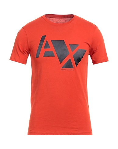 ARMANI EXCHANGE T-shirt Rust 100% Organic cotton