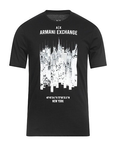 ARMANI EXCHANGE Ｔシャツ ブラック コットン 100%