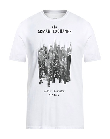 ARMANI EXCHANGE T-shirt Bianco 100% Cotone