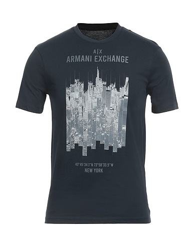 ARMANI EXCHANGE T-shirt Blu navy 100% Cotone
