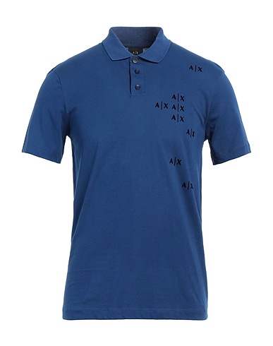 ARMANI EXCHANGE Polo shirt Navy 100% Cotton