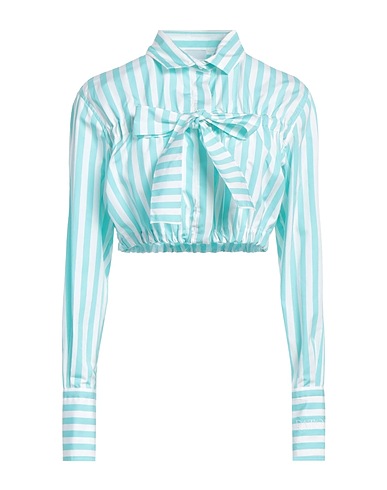 PATOU Striped shirt Light green 100% Cotton