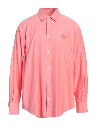 MAISON KITSUNÉ Solid color shirt Salmon pink 100% Cotton