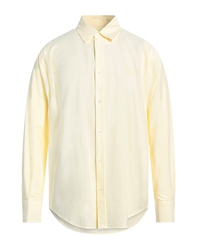 MAISON KITSUNÉ Camicia tinta unita Giallo pastello 100% Cotone