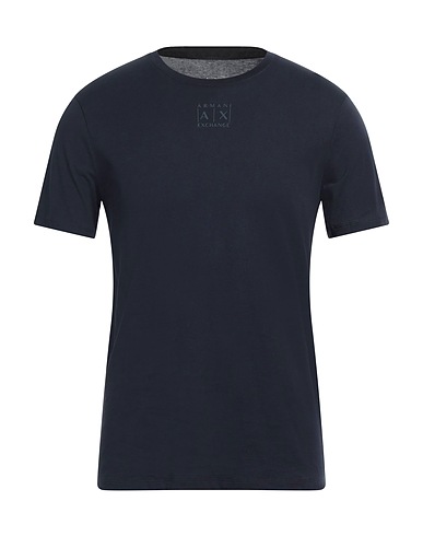 ARMANI EXCHANGE Basic T-Shirt Midnight blue 100% Pima Cotton