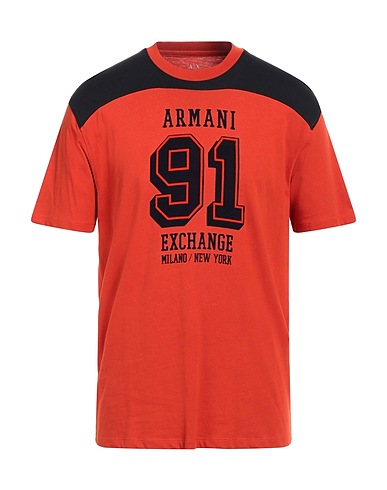 ARMANI EXCHANGE T-shirt Mattone 100% Cotone