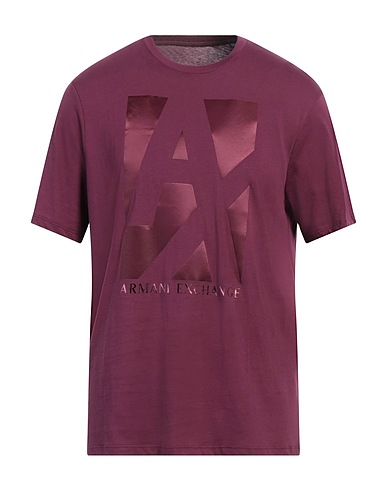 ARMANI EXCHANGE T-shirt Plum 100% Cotton
