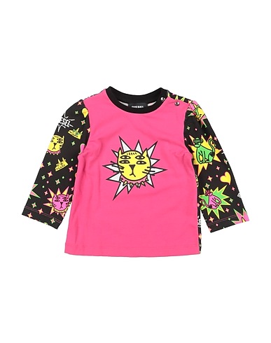 DIESEL T-shirt Fuchsia 95% Cotton, 5% Elastane