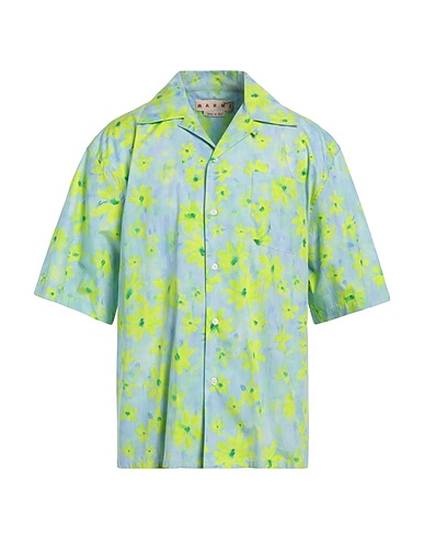 MARNI Camicia fantasia Verde lime 100% Cotone