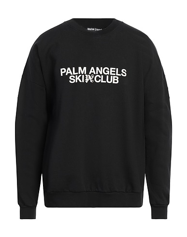 PALM ANGELS Felpa Nero 100% Cotone, Silicone