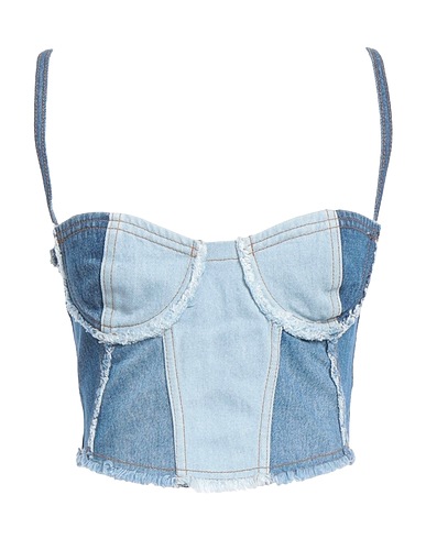 CHIARA FERRAGNI Bustier Blue 100% Cotton