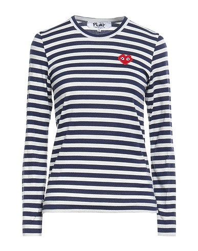 COMME des GARÇONS PLAY T-shirt Ναυτικό μπλε 100% Βαμβάκι