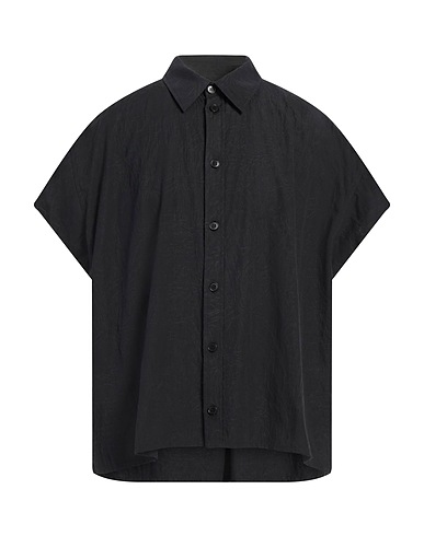 AIREI Camicia tinta unita Nero 100% Cotone