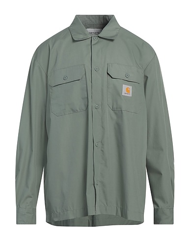CARHARTT Solid color shirt Military green 65% Polyester, 35% Cotton