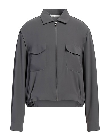 RANDOM IDENTITIES Camicia tinta unita Grigio 100% Poliestere