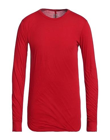 RICK OWENS Basic T-Shirt Red 100% Cotton