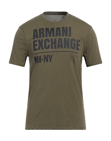 ARMANI EXCHANGE T-shirt Military green 100% Cotton