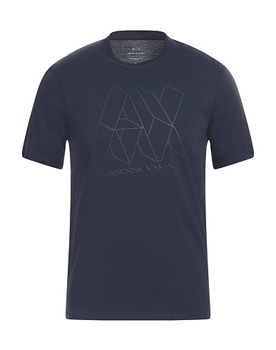 ARMANI EXCHANGE T-shirt Navy blue 100% Organic cotton