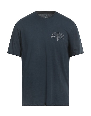 ARMANI EXCHANGE T-shirt Navy blue 100% Organic cotton